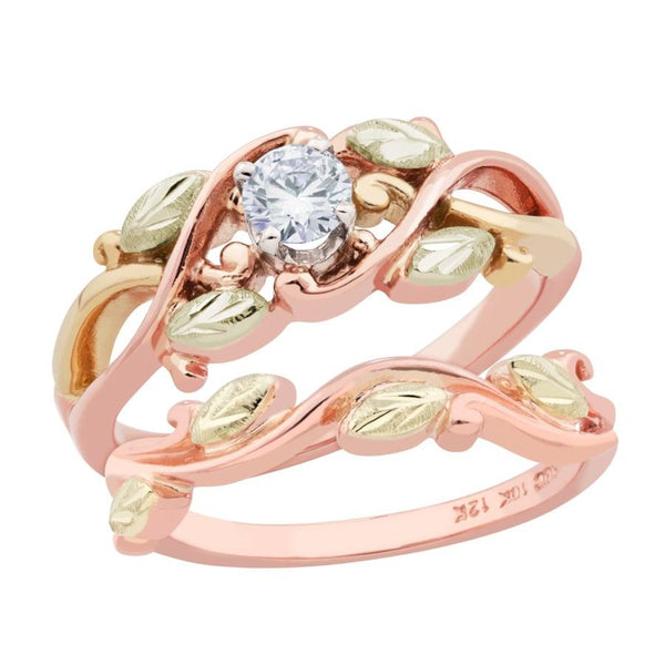 Black Hills Rose Gold Diamond Wedding Set GLWR938SD 1/4CT - Berg Jewelry & Gifts