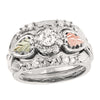 1/2 CT. T.W. Round Cut Set in 10k White Gold and 12k Black Hills Gold WR932 - Berg Jewelry & Gifts