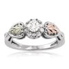 2/3 CT. T.W. Color IJ Clarity I1 Round Cut Bridal Set in 10k White Gold and 12k Black Hills Gold WR932 - Berg Jewelry & Gifts