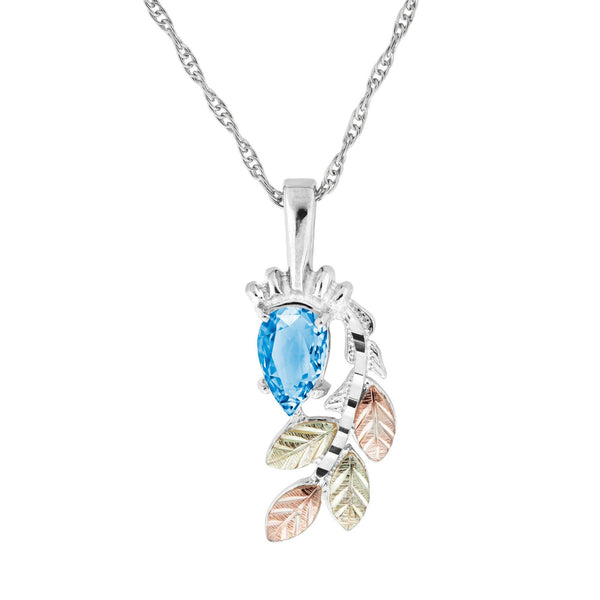 25190-GS BLUE TOPAZ PEND - Berg Jewelry & Gifts