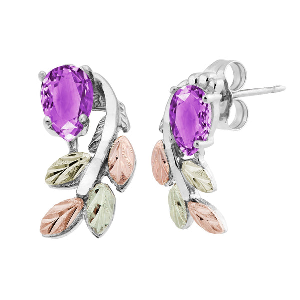 5966-GS AMETHYST EARS - Berg Jewelry & Gifts