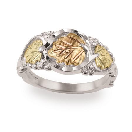 SKU: 10BH702 Quality Gold 10k Tri-Color Black Hills Gold Diamond Ring  10BH702 - N. Fox Jewelers