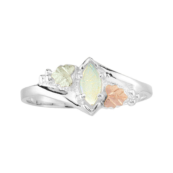 Black Hills Gold and Silver Ring MRC4130L-CB L G/S OPAL RING Size - Berg Jewelry & Gifts