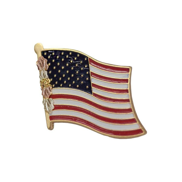 Black Hills Gold Flag Pin G LTT990FLAG - Berg Jewelry & Gifts