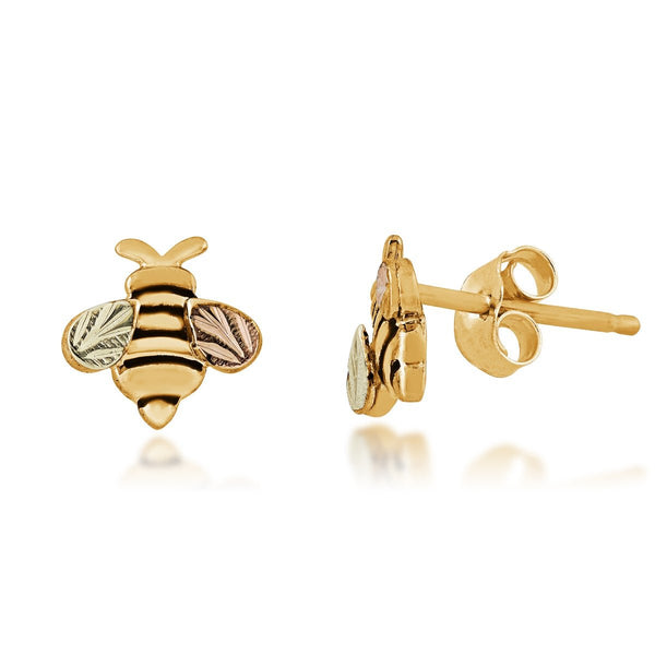 Black Hills Gold Honey Bee Earrings G LER3993 - Berg Jewelry & Gifts