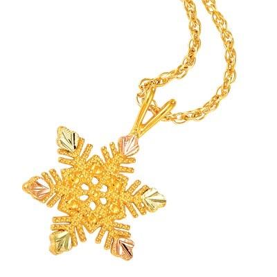 Black Hills Gold Pendant G20085 BHG SNOWFLAKE PEND - Berg Jewelry & Gifts