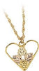 Black Hills Gold Pendant G2135 MTR BHG HEART PEND - Berg Jewelry & Gifts