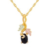 Black Hills Gold Pendant G2261 MTR BHG ONYX PEND - Berg Jewelry & Gifts