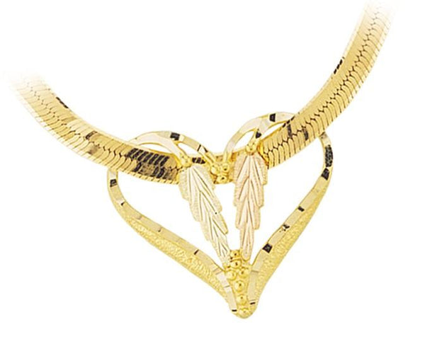 Black Hills Gold Pendant G2302SL MTR BHG SLIDER W/CHAIN - Berg Jewelry & Gifts