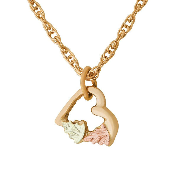 Black Hills Gold Pendant G2553 MTR BHG HEART PEND - Berg Jewelry & Gifts