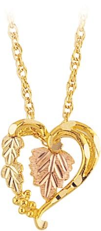 Black Hills Gold Pendant G2610 MTR BHG HEART PEND - Berg Jewelry & Gifts