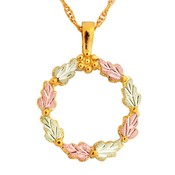 Black Hills Gold Pendant G2733 MTR BHG CIRCLE PEND - Berg Jewelry & Gifts