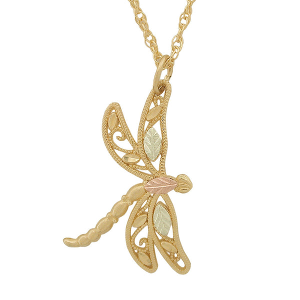 Black Hills Gold Pendant GC25700 BHG DRAGONFLY PEND - Berg Jewelry & Gifts