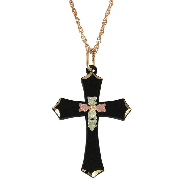 Black Hills Gold Pendant GC26090-BR CROSS PEND ALLOY - Berg Jewelry & Gifts