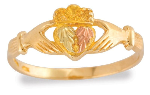 Black Hills Gold Ring G1388 MTR L CLADDAGH RING - Berg Jewelry & Gifts