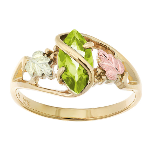 Black Hills Gold Ring GC4351 BHG PERIDOT RING Size - Berg Jewelry & Gifts