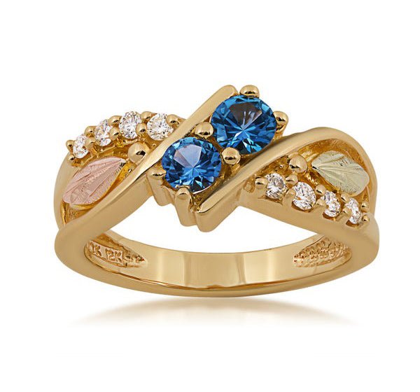 Black Hills Gold - Yogo Sapphires - G L10039DYO - Berg Jewelry & Gifts