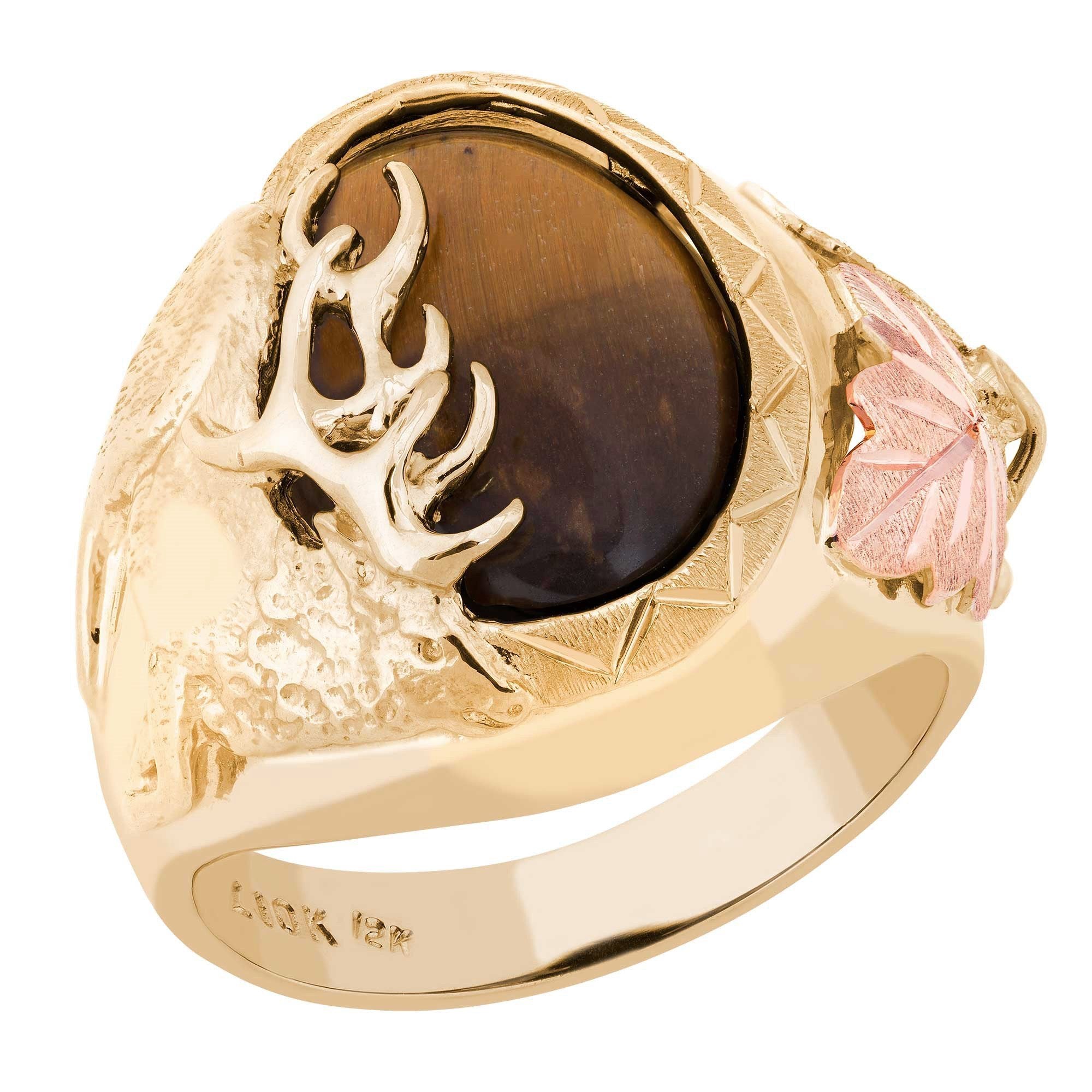 Bleu Royale Men's Wedding Ring With Black Carbon Accent