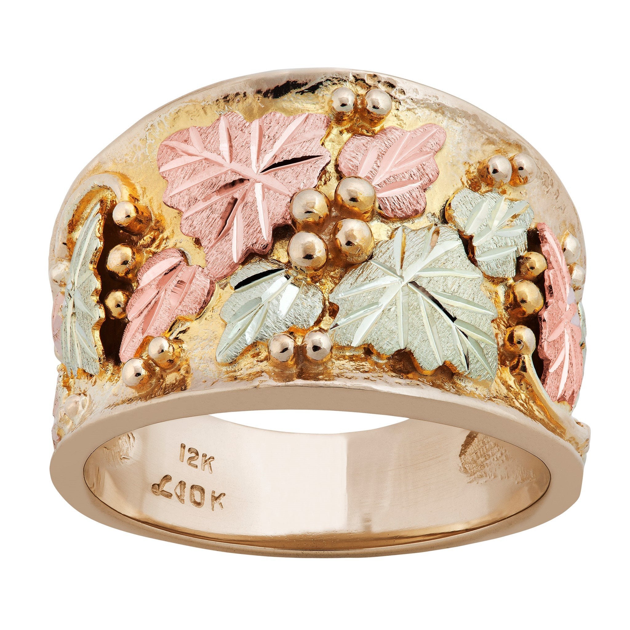 Costume Jewelry Black Hills Gold Makers Marks WGL10035W-101 Black