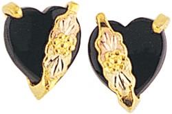 G3242 MTR HEART ONYX EARS - Berg Jewelry & Gifts