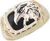 MR1327 MTR M EAGLE ONYX RING - Berg Jewelry & Gifts