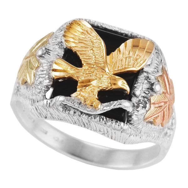 MR1385 MTR M EAGLE ONYX RING - Berg Jewelry & Gifts