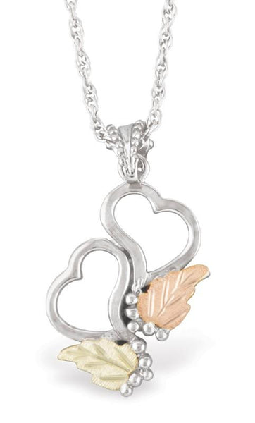 MR20005 G/S DOUBLE HEART PEND - Berg Jewelry & Gifts