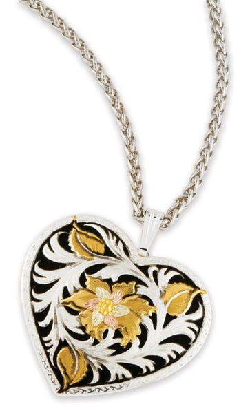 MR20141 BHG LG HEART W/FLOWERS - Berg Jewelry & Gifts