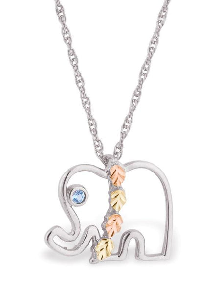 MR20148 ELEPHANT PEND SYN EYE - Berg Jewelry & Gifts