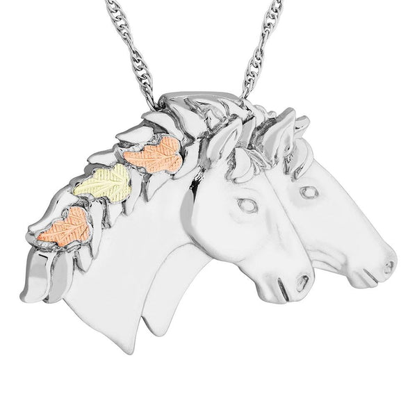 MR2942 MTR 2 HORSE HEADS PEND - Berg Jewelry & Gifts