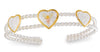 MR8101 BHG 3 HEART SILVER BRAC - Berg Jewelry & Gifts
