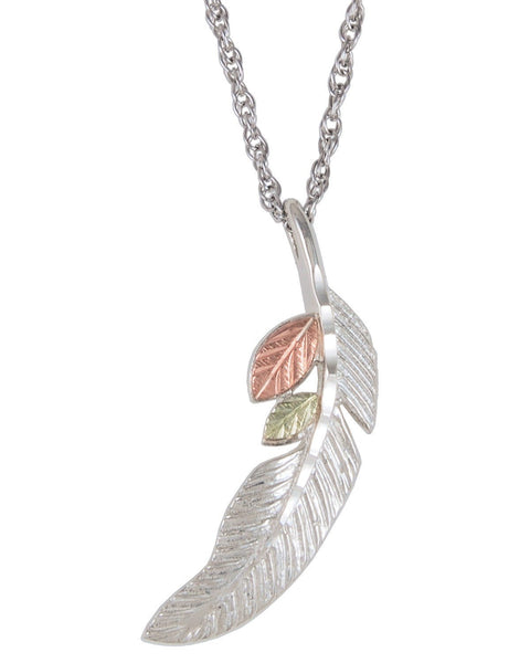 MRC26059-GS FEATHER PEND - Berg Jewelry & Gifts