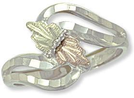 MRL02120 Black Hills Gold and Silver Ring - Berg Jewelry & Gifts