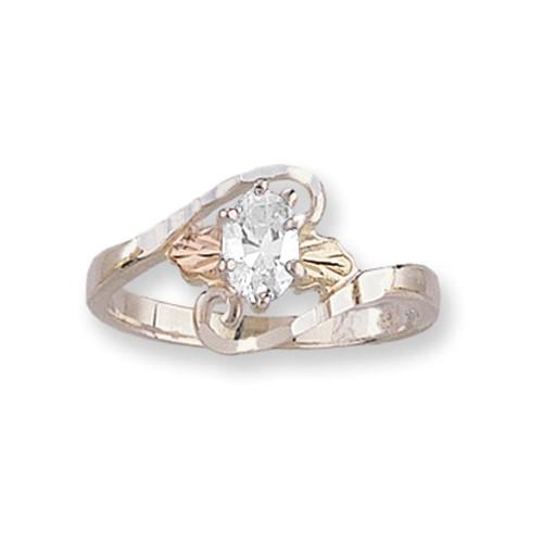 MRL02190-304 Black Hills Gold and Silver Ring - Berg Jewelry & Gifts