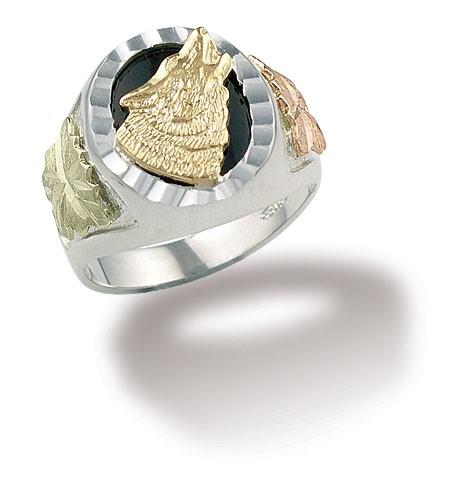 MRL02403 Black Hills Gold and Silver Ring - Berg Jewelry & Gifts