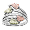 MRL1685 Black Hills Gold and Silver Ring - Berg Jewelry & Gifts