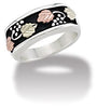 MRLLR1043 Black Hills Gold and Silver Ring - Berg Jewelry & Gifts
