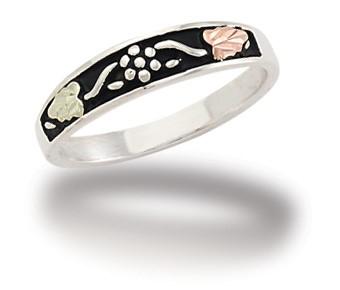 MRLLR2782 Black Hills Gold and Silver Ring - Berg Jewelry & Gifts