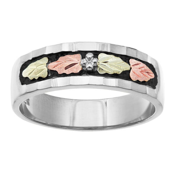 MRLLR3037 Black Hills Gold and Silver Ring - Berg Jewelry & Gifts