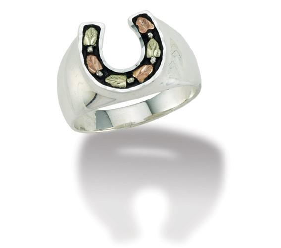 MRLMR511 Black Hills Gold and Silver Ring - Berg Jewelry & Gifts