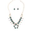 Phillip Garcia - Navajo Sleeping Beauty Turquoise Mini Squash Blossom - B28 PMET-33000 - Berg Jewelry & Gifts