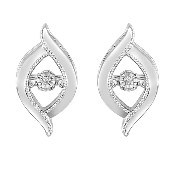 SLERO1310SQ37 .02 CTTW SS Heartbeat Earring Diamond Earrings - Berg Jewelry & Gifts