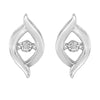 SLERO1310SQ37 .02 CTTW SS Heartbeat Earring Diamond Earrings - Berg Jewelry & Gifts