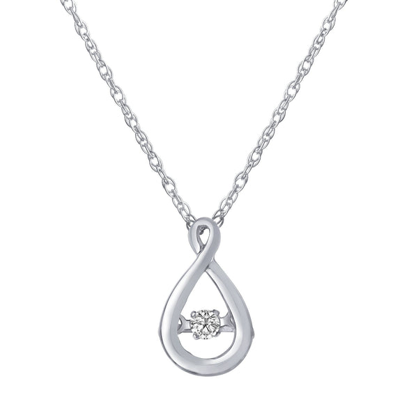 SLPDO1757SQ37 .05 CTTW SS Heartbeat Pendant Diamond Pendant - Berg Jewelry & Gifts
