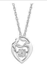 SLPDO2210SQ37 .08 CTTW SS Heartbeat Pendant Diamond Pendant - Berg Jewelry & Gifts