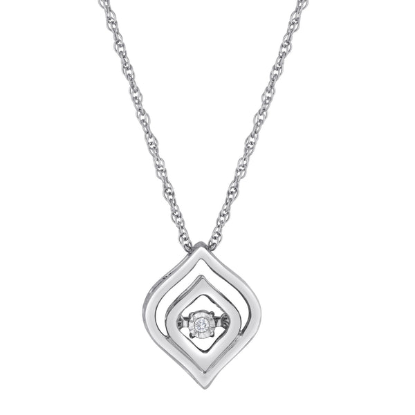 SLPDO2288SQ37 .01 CTTW SS Heartbeat Pendant Diamond Pendant - Berg Jewelry & Gifts