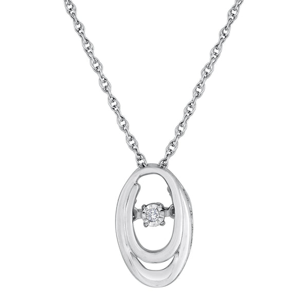 SLPDO2290SQ37 .01 CTTW SS Heartbeat Pendant Diamond Pendant - Berg Jewelry & Gifts