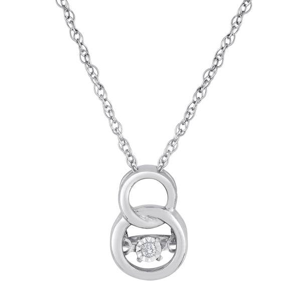 SLPDO2298SQ37 .01 CTTW SS Heartbeat Pendant Diamond Pendant - Berg Jewelry & Gifts