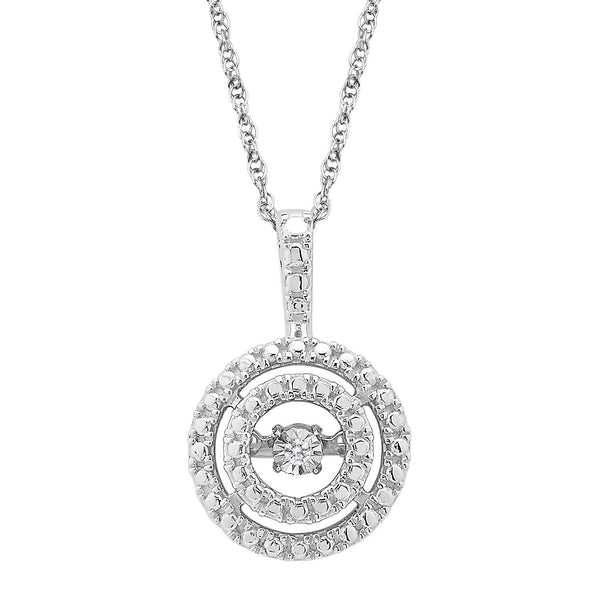 SLPDO2336SQ37 .01 CTTW SS Heartbeat Pendant Diamond Pendant - Berg Jewelry & Gifts