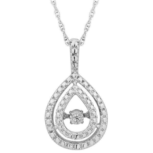 SLPDO2345SQ37 .01 CTTW SS Heartbeat Pendant Diamond Pendant - Berg Jewelry & Gifts